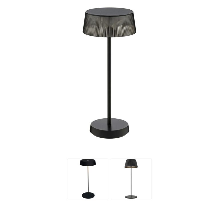 WAC Lighting Crystal Rechargeable LED Table Lamp in Black