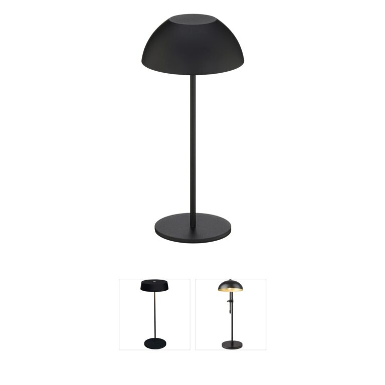 WAC Lighting Channing Black Rechargeable LED Table Lamp