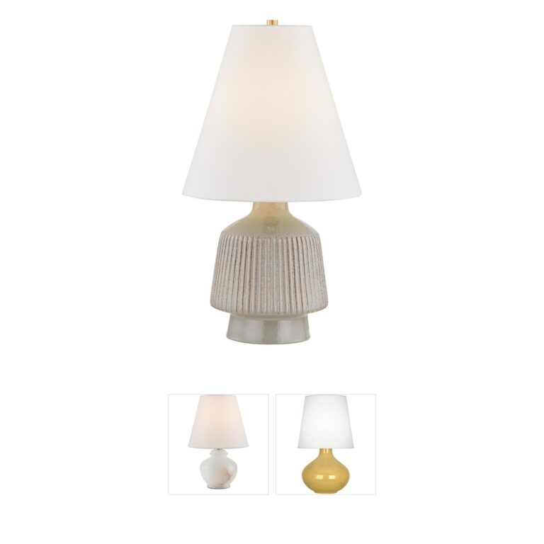 Hudson Valley King Ceramic Table Lamp with Textured Linen Shade