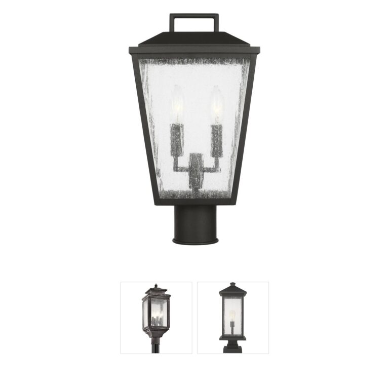 Visual Comfort Studio Collection Drew & Jonathan Kennewick Aluminum Post Light in Textured Black