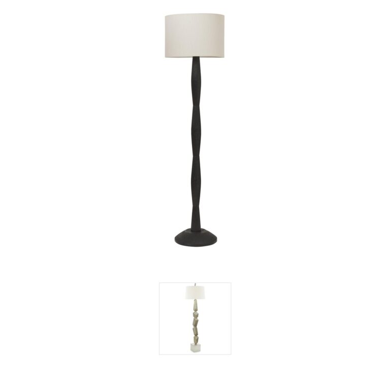 Renwil Francine Black Mango Wood Floor Lamp