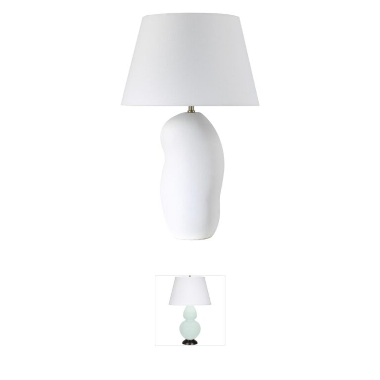 Renwil Katya Textured White Ceramic Table Lamp