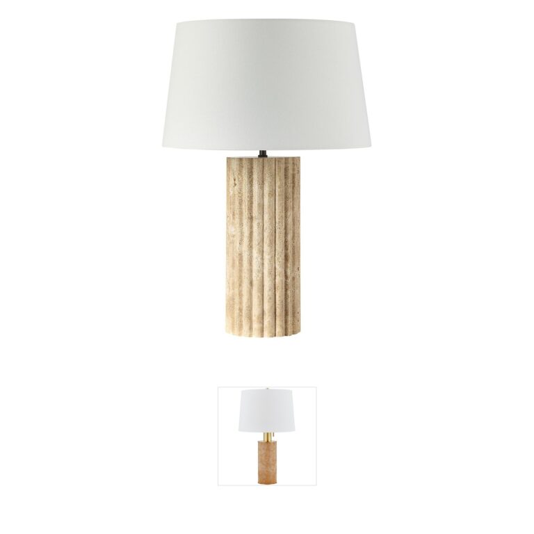Renwil Milena Travertine Table Lamp