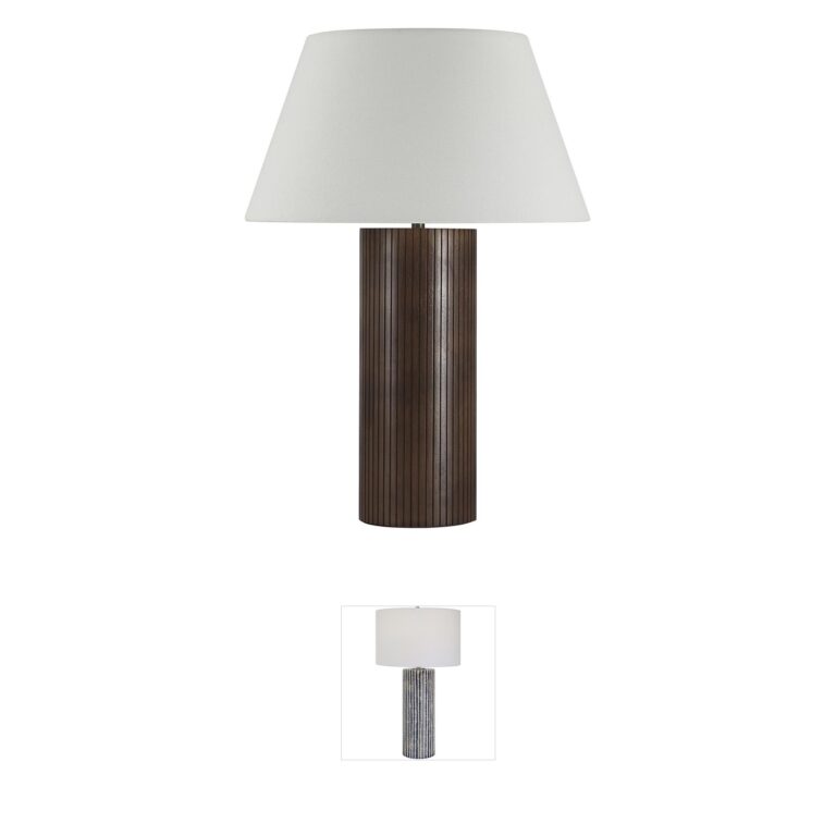 Renwil Sanya Dark Walnut Wood Table Lamp
