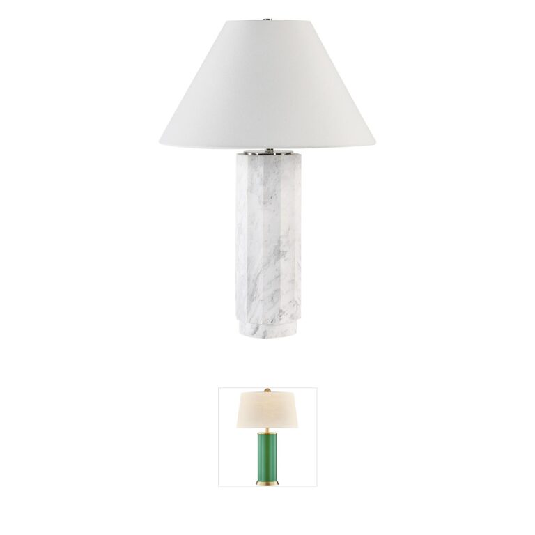 Renwil Veda Volakas Marble Table Lamp