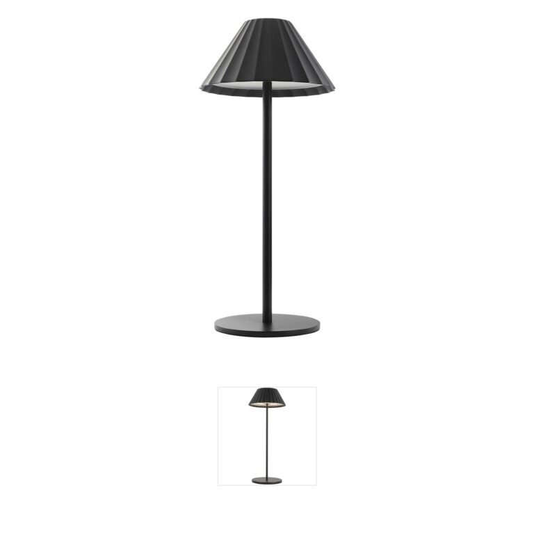 Renwil Giada Matte Black Battery-Powered Table Lamp