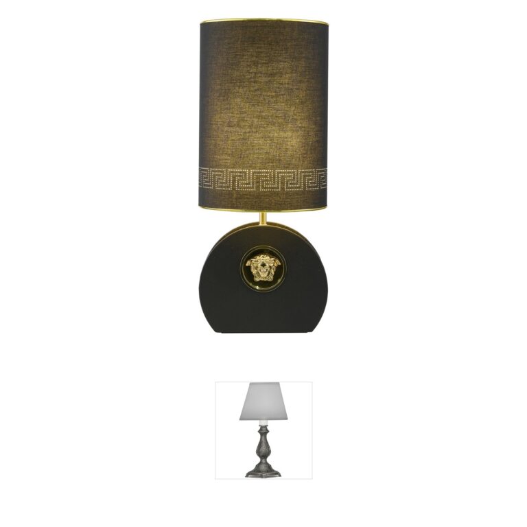 Bethel International Canada Collection Black Iron and Leather Table Lamp