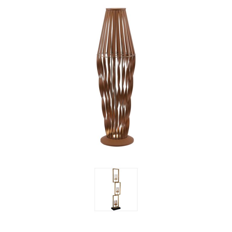 Bethel International Canada 3-Light Black Iron LED Floor Lamp