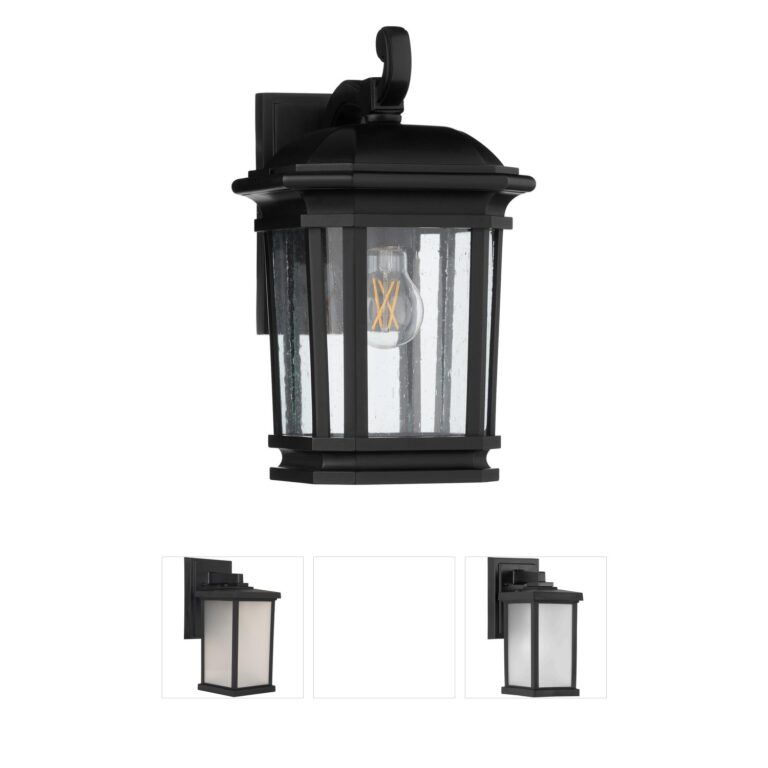 Quorum Murphy Coastal Matte Black Outdoor Wall Lantern