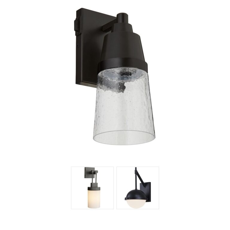 Quorum Altamonte Bronze 5CCT LED Outdoor Wall Lantern with Clear Seeded Glass