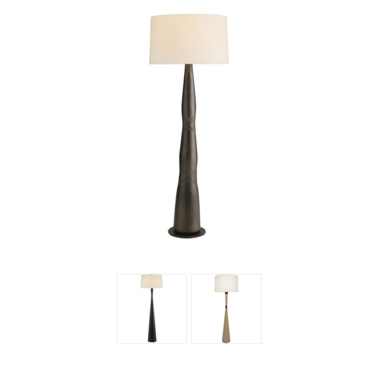 Arteriors Kash Antiqued Aluminum Floor Lamp