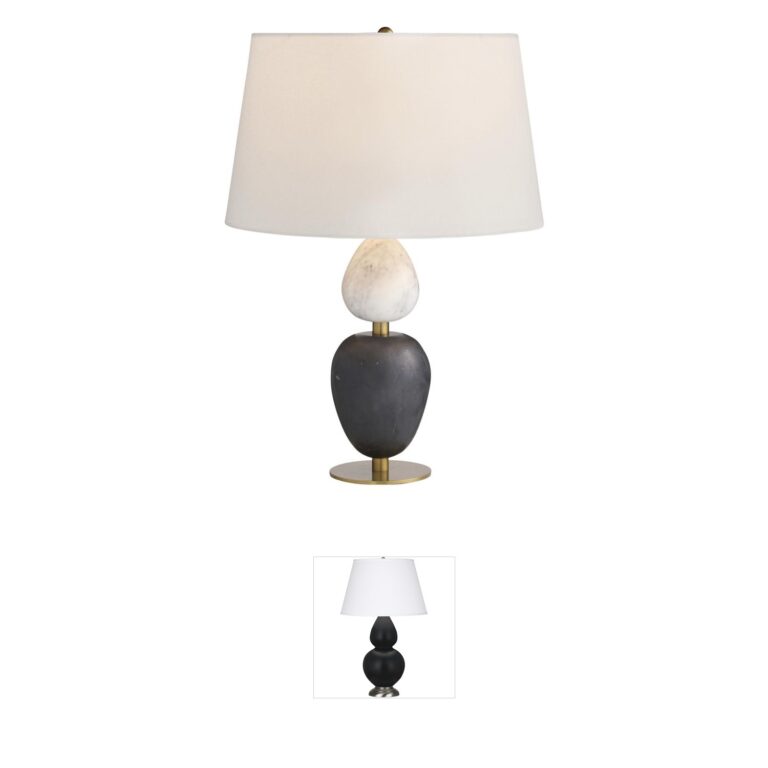 Arteriors Aubrey Black & Gray Marble Table Lamp