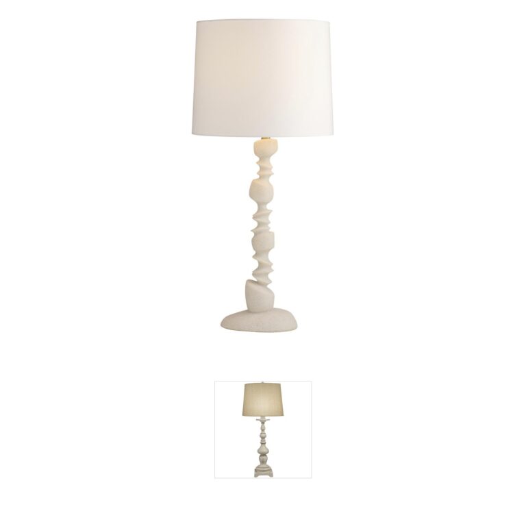 Arteriors Kashmir Ricestone & Linen Table Lamp