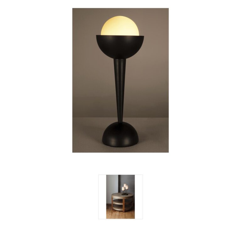Noir Sunday Morning Matte Black Industrial Iron Table Lamp