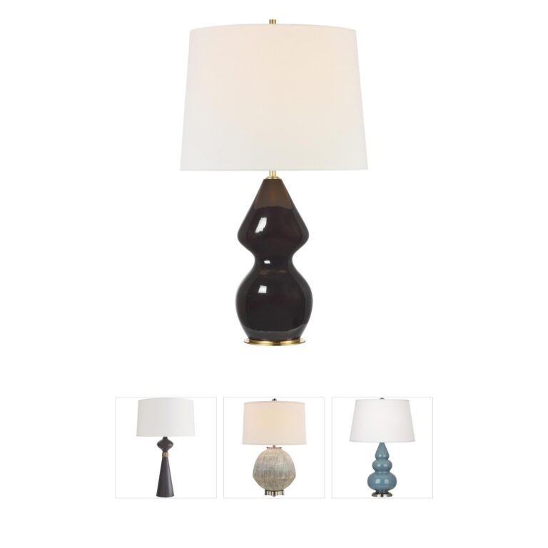 Visual Comfort Signature Collection Thomas O'Brien Noppon Reactive Ceramic Table Lamp