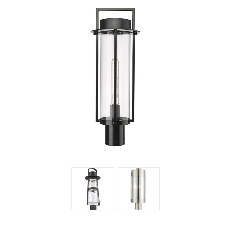 Millennium Lighting Russell Outdoor Post Lantern with Clear Glass