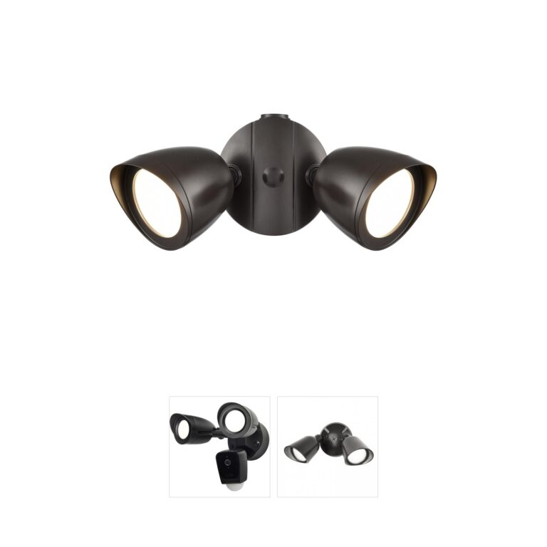 Millennium Lighting Twin Head Basic LED Outdoor Security Flood Light in Powder Coated Bronze