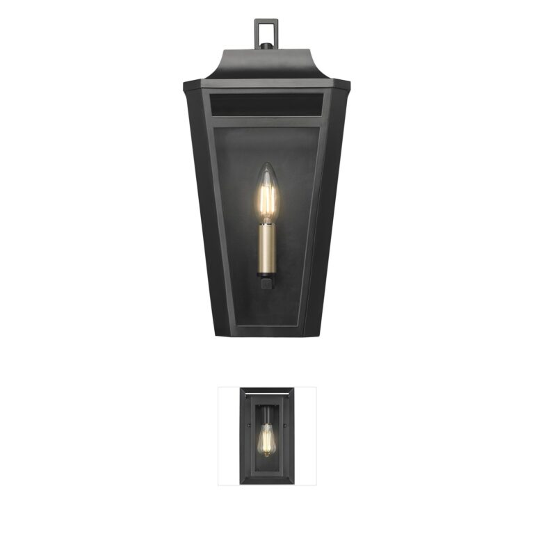 Millennium Lighting Sumerlin Steel & Clear Glass Outdoor Sconce