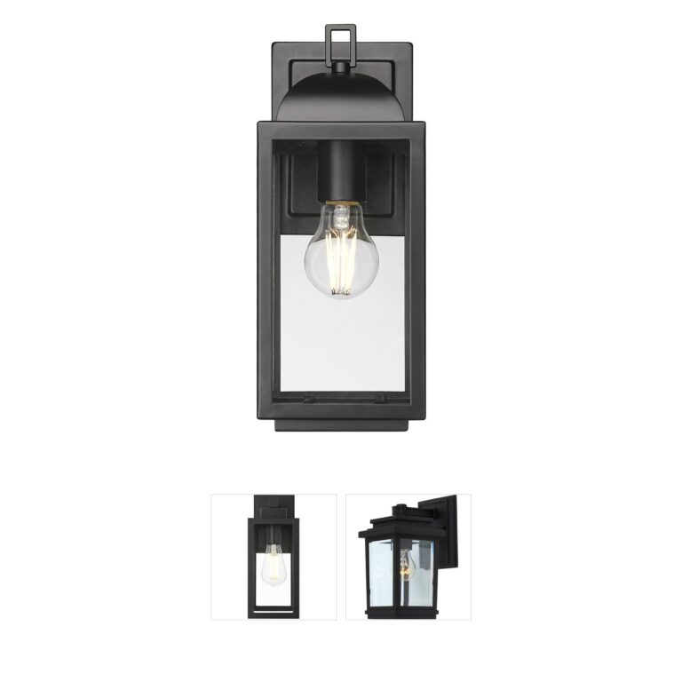 Millennium Lighting Beaufort Steel & Clear Glass Outdoor Wall Sconce