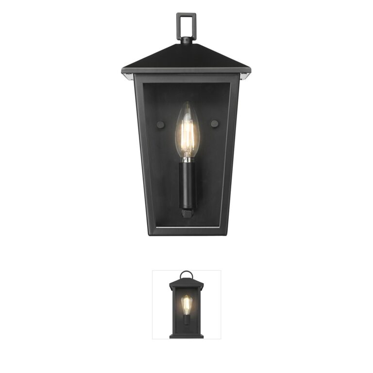 Millennium Lighting Munger Steel & Clear Glass Outdoor Wall Sconce