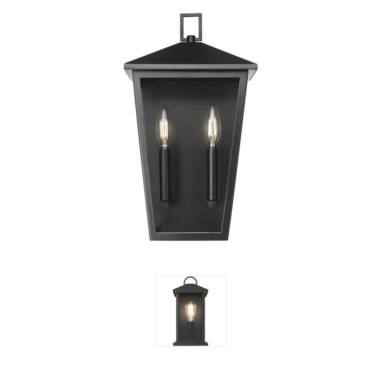Millennium Lighting Munger Steel & Clear Glass Outdoor Wall Sconce
