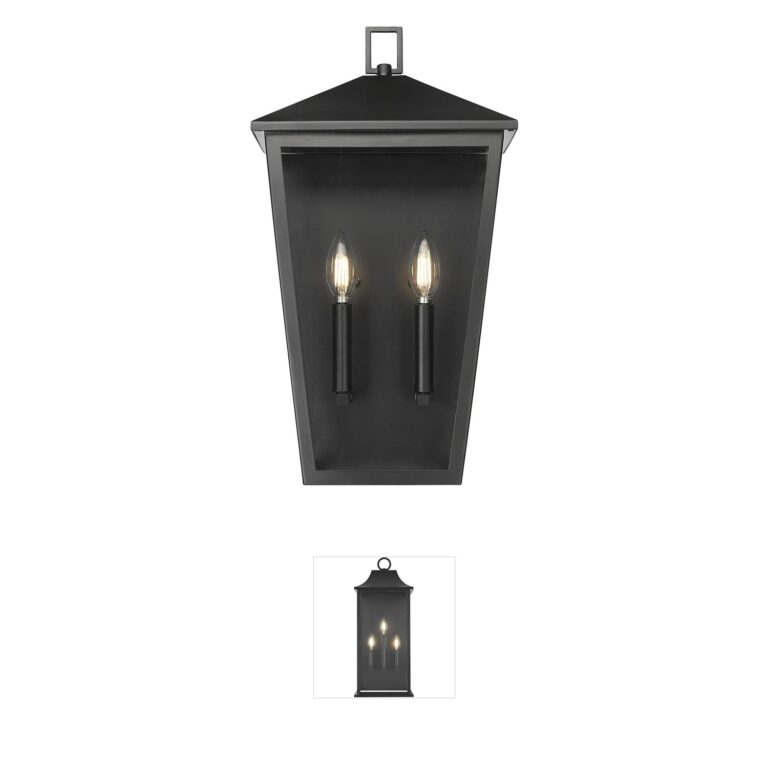 Millennium Lighting Munger 2-Light Powder Coated Black Outdoor Wall Sconce