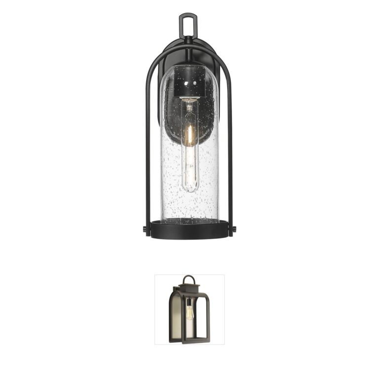 Millennium Lighting Luxio 15 Inch Powder Coated Black Outdoor Wall Sconce