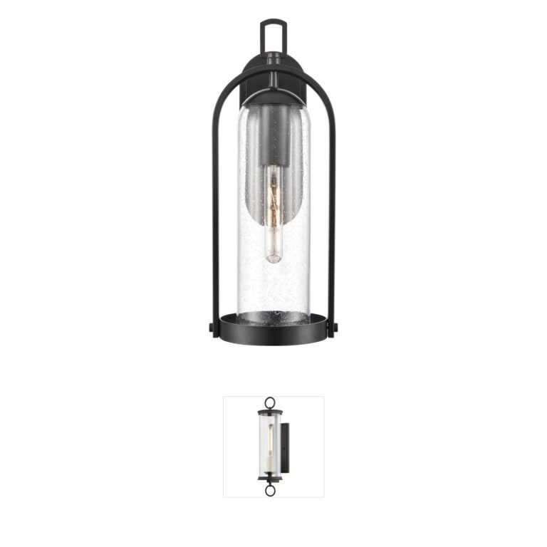 Millennium Lighting Luxio 20" Black Steel and Glass Outdoor Wall Sconce