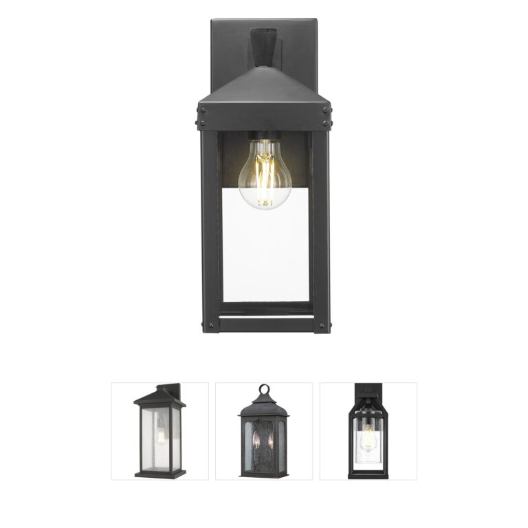 Millennium Lighting Yates Steel & Clear Glass Outdoor Sconce