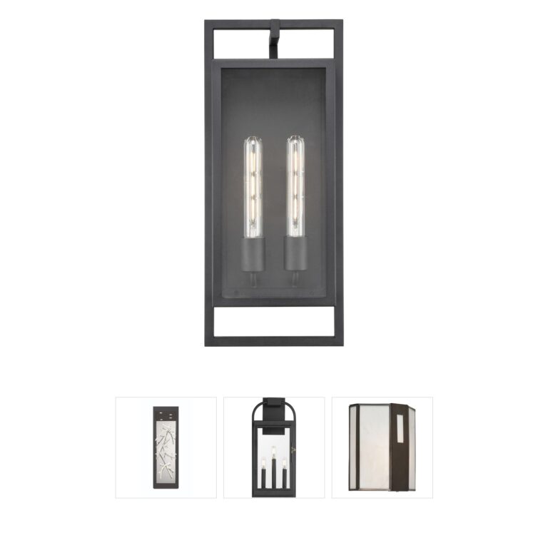 Millennium Lighting Agatha Textured Black Outdoor Wall Sconce with Clear Glass