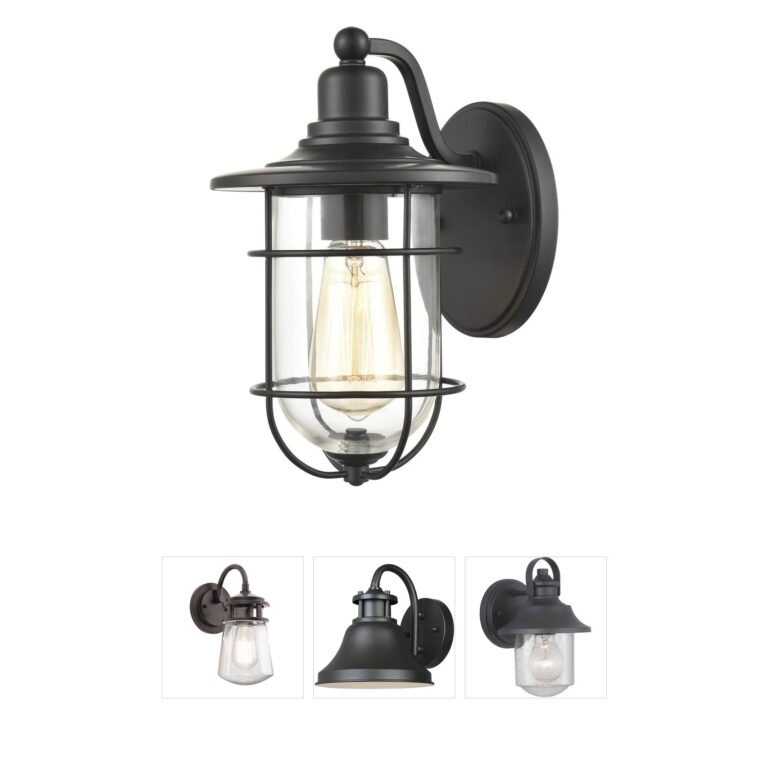 Millennium Lighting Milltown Powder Coated Black Outdoor Wall Sconce