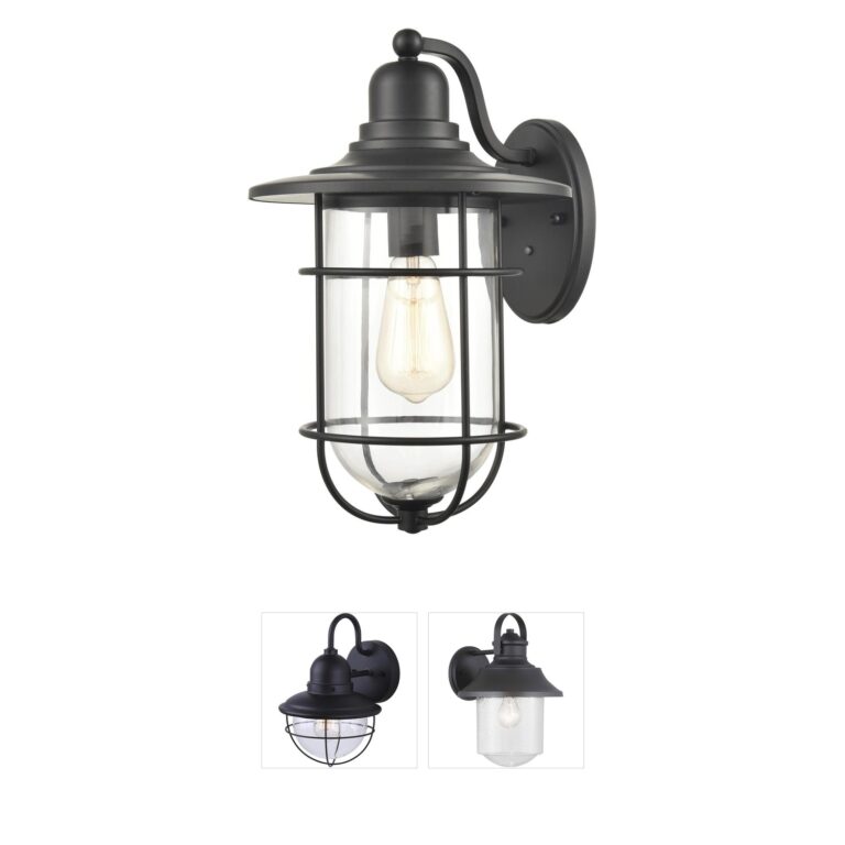 Millennium Lighting Milltown 1-Light Powder Coated Black Outdoor Wall Sconce