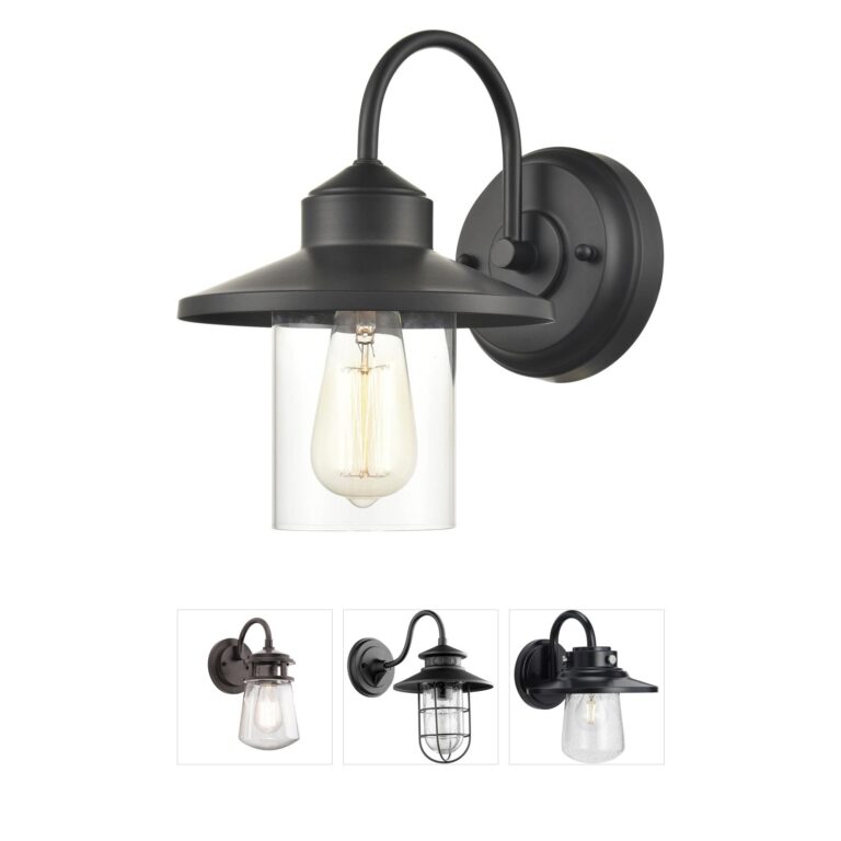 Millennium Lighting Milltown Powder Coated Black Outdoor Wall Sconce