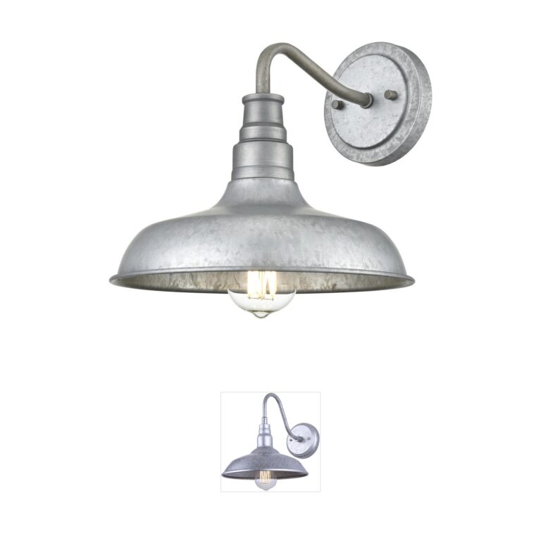 Millennium Lighting Milltown 1-Light Galvanized Outdoor Wall Sconce