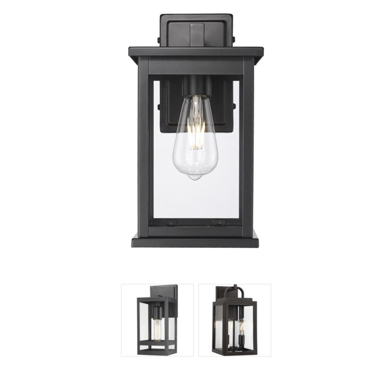 Millennium Lighting Bowton II Black Outdoor Wall Sconce with Clear Glass