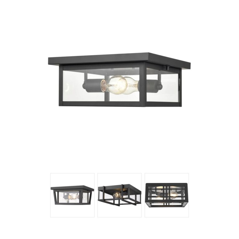 Millennium Lighting Evanton Powder Coated Black Outdoor Flush Mount