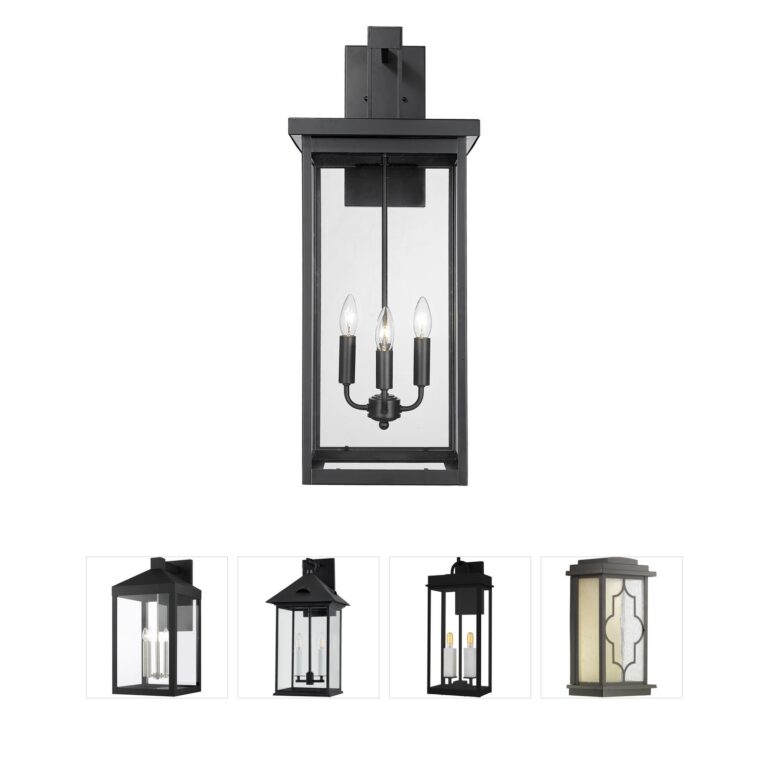 Millennium Lighting Barkeley 4-Light Powder Coated Black Outdoor Wall Sconce with Clear Glass
