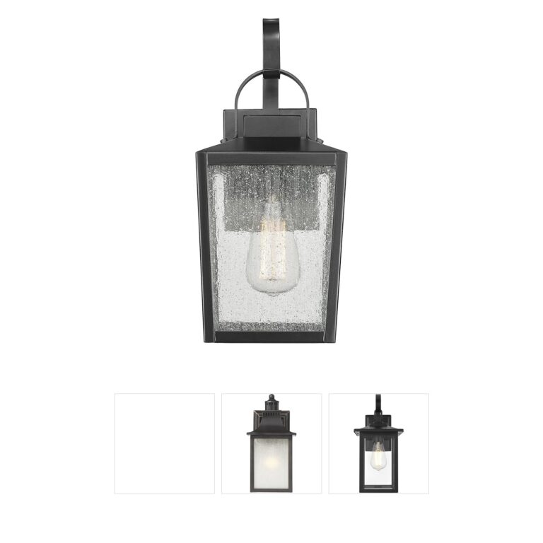Millennium Lighting Devens Outdoor Wall Sconce with Clear Seeded Glass