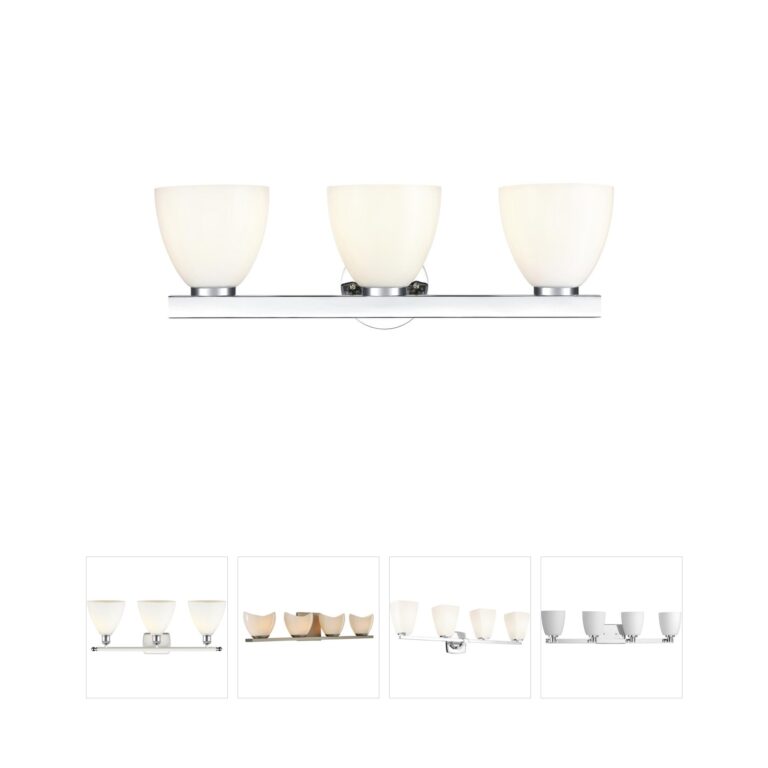 Millennium Lighting Apria 24-Inch 3-Light Polished Chrome Vanity with Opal Glass