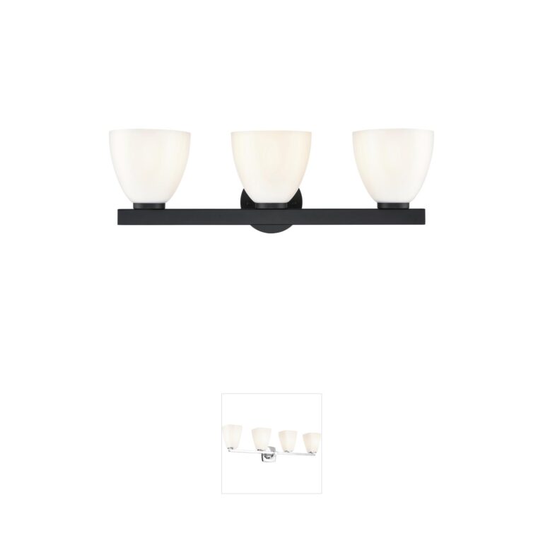 Millennium Lighting Apria 3-Light Matte Black Vanity with Opal Glass