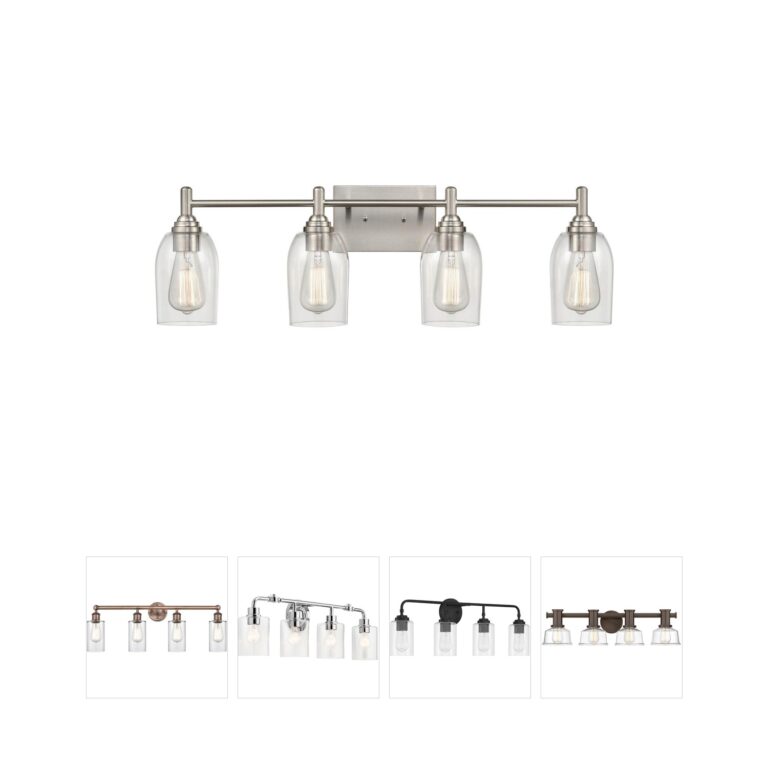 Millennium Lighting Arlett 4-Light Brushed Nickel Vanity with Clear Glass