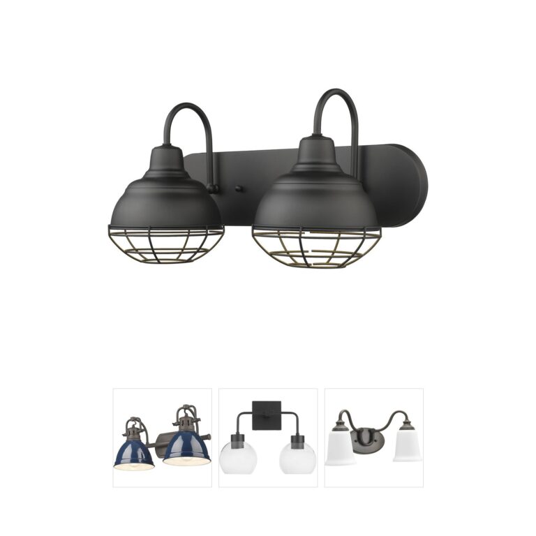 Millennium Lighting Neo-Industrial 2-Light Matte Black Vanity Light