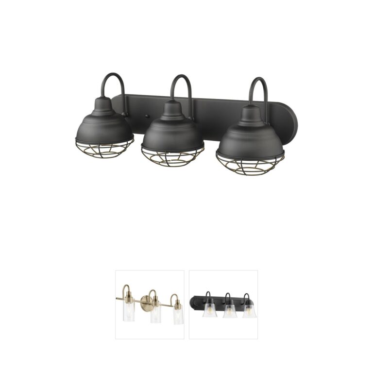 Millennium Lighting Neo-Industrial Matte Black Glass Vanity Light