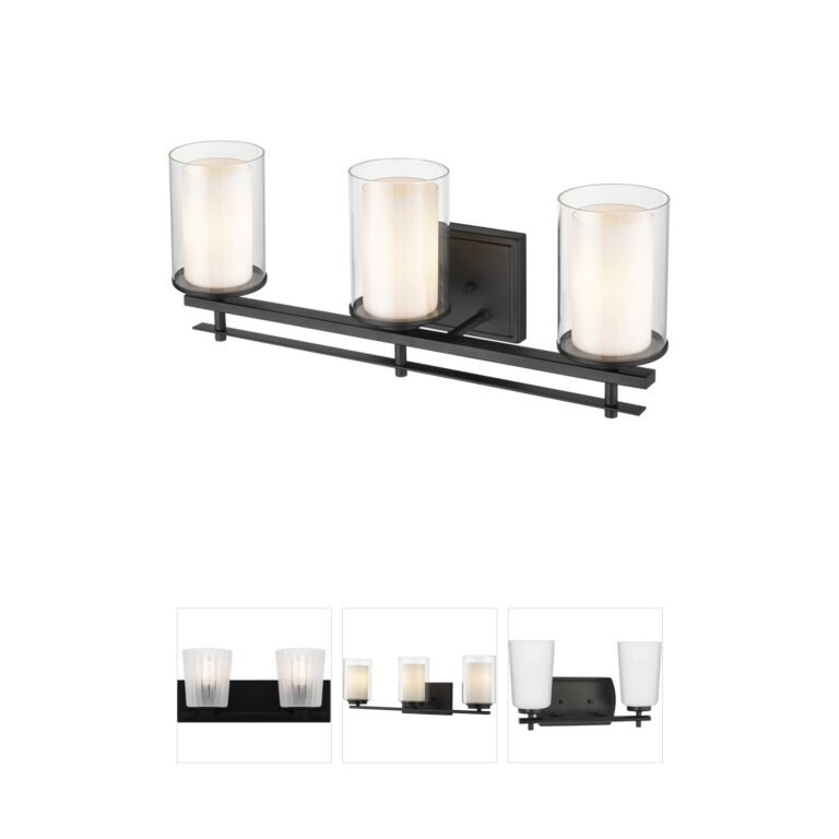 Millennium Lighting Huderson 3-Light Matte Black Vanity Light