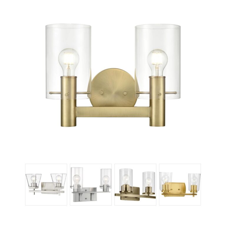 Millennium Lighting Apolla 2-Light Vintage Brass Vanity Light