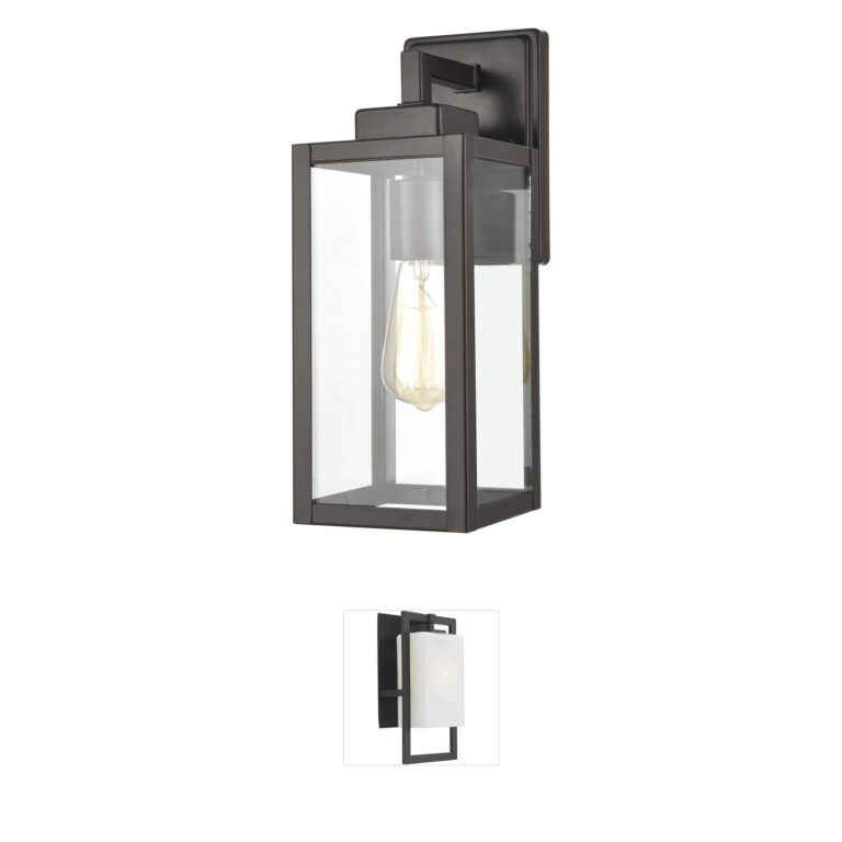 Millennium Lighting Atless Powder Coated Bronze Outdoor Wall Sconce with Clear Glass