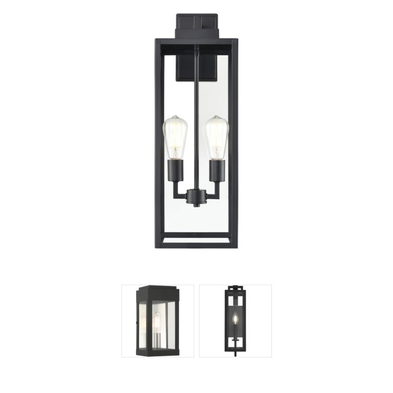 Millennium Lighting Atless Powder Coated Black Outdoor Wall Lantern