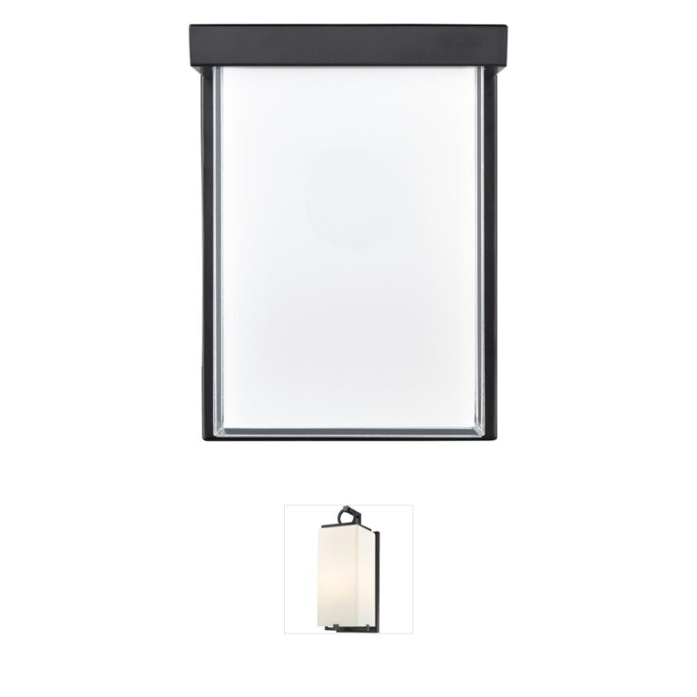Millennium Lighting Sommar Black LED Outdoor Wall Sconce with White Glass