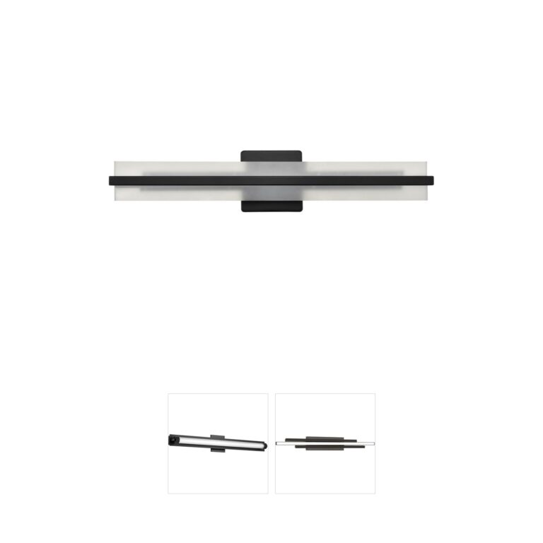 Millennium Lighting Troy 24-Inch Matte Black Selectable CCT LED Vanity Light