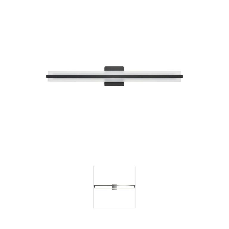 Millennium Lighting Troy 32-Inch Matte Black Selectable CCT Integrated LED Vanity Light